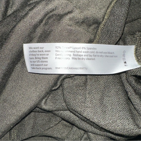 Eileen Fisher Tencel Jersey Long Sleeve Crew Neck Shirt in Green - Picture 5 of 5